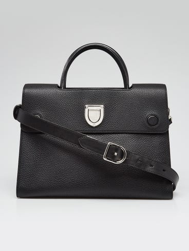 Christian Dior Black Pebbled Leather Medium Diorever Bag