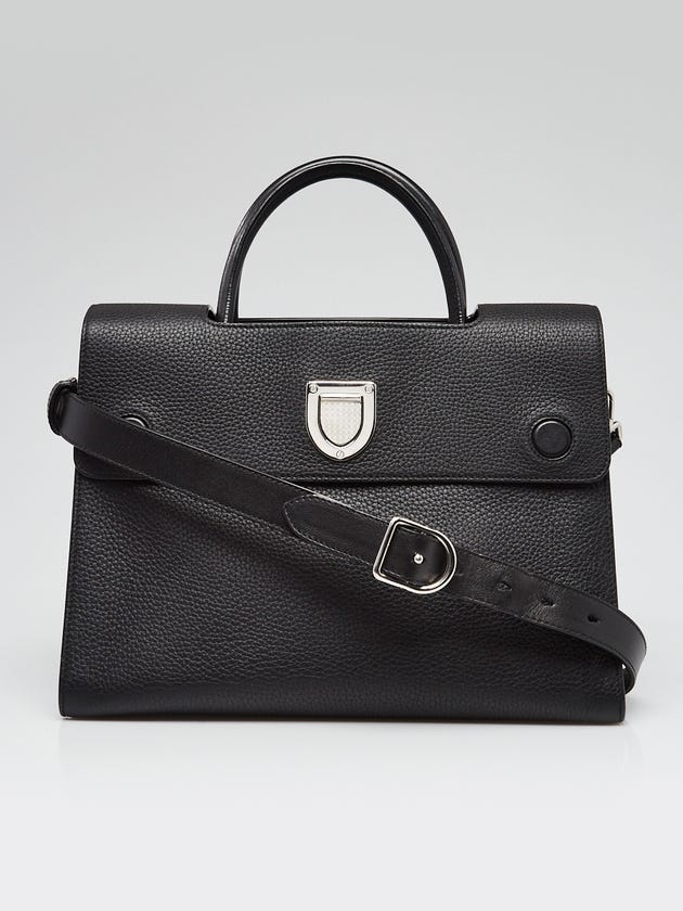 Christian Dior Black Pebbled Leather Medium Diorever Bag