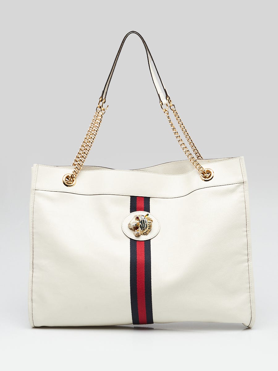 Gucci white sale tote bag