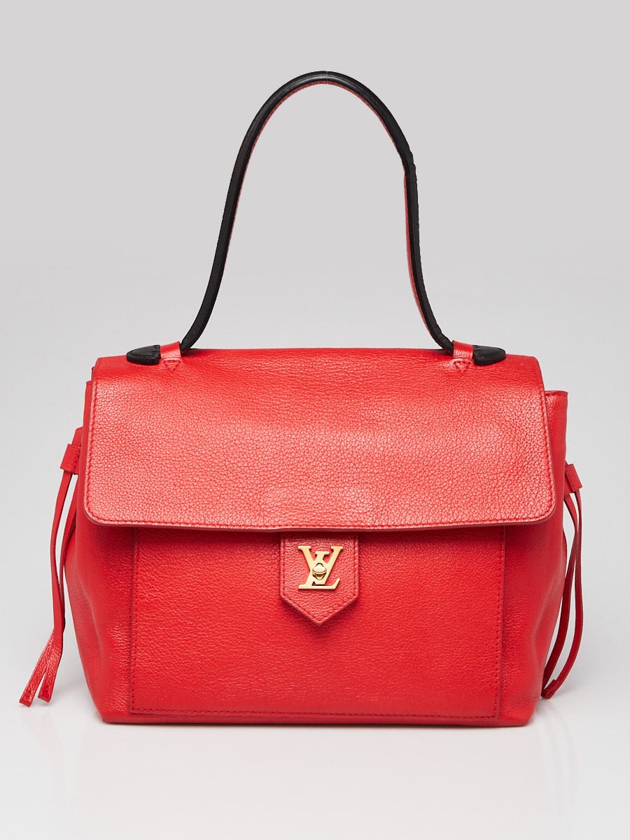 Louis Vuitton Coquelicot Leather Lockme PM Bag