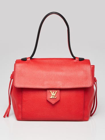 Louis Vuitton Coquelicot Leather Lockme PM Bag