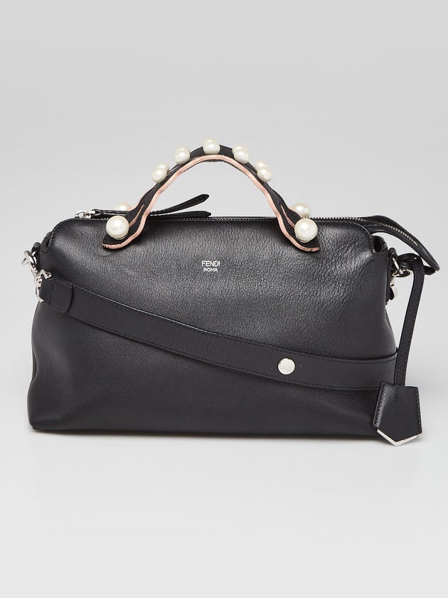 Fendi Black Leather Pearl Small By The Way Bag - 8BL124