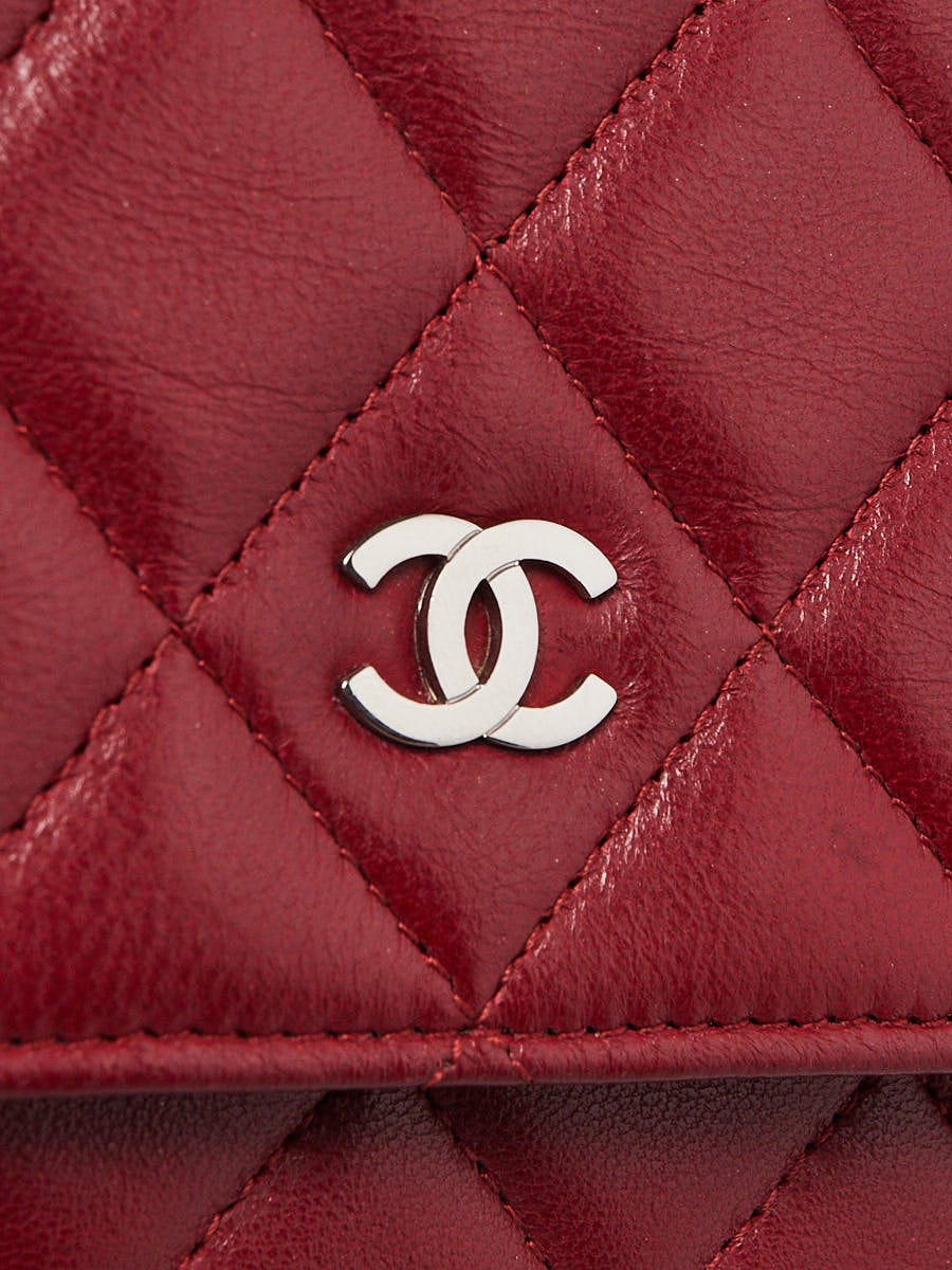 Chanel woc red on sale lambskin