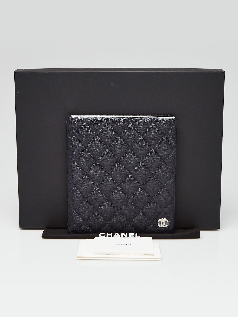 Chanel Blue Caviar Leather Agenda/Notebook | Yoogi's Closet