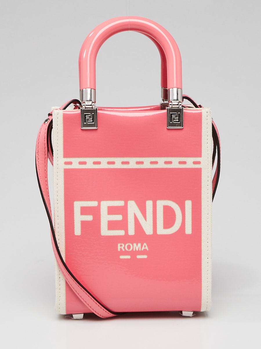 Baguette leather crossbody bag Fendi Pink in Leather - 40400879