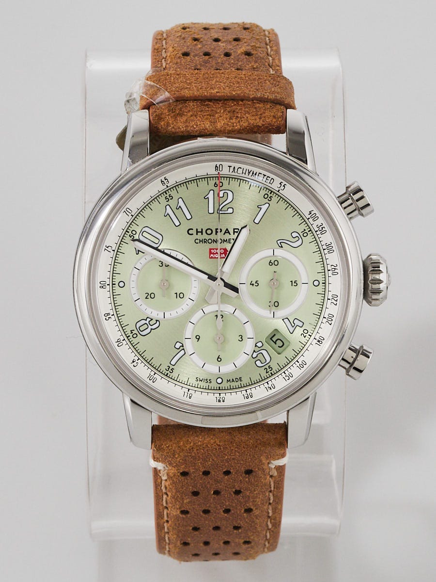 Chopard 40.5mm Green Bouchone Dial Mille Miglia Chronograph Watch