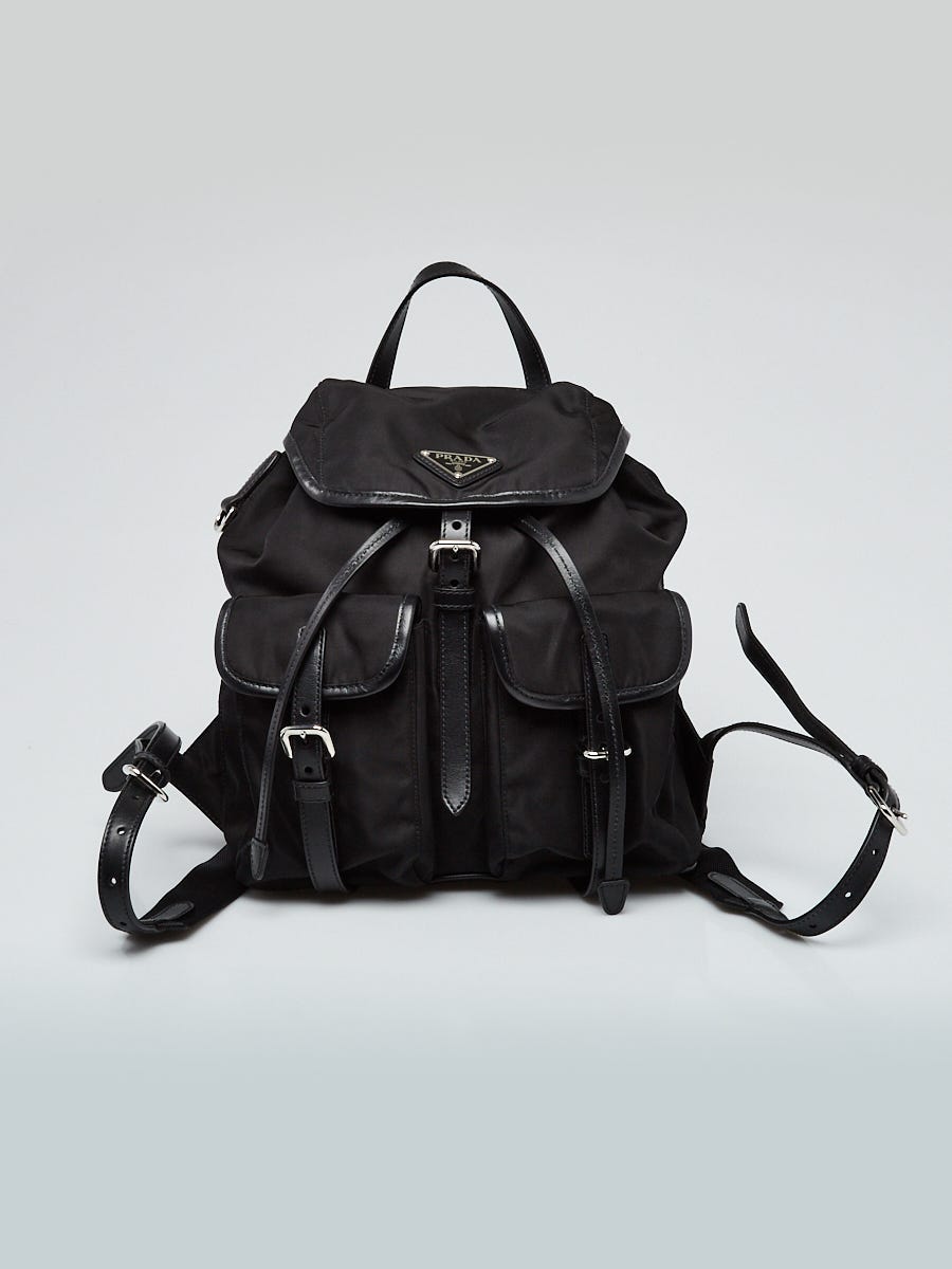 Mens Prada black Re-Nylon and Saffiano Leather Backpack | Harrods UK