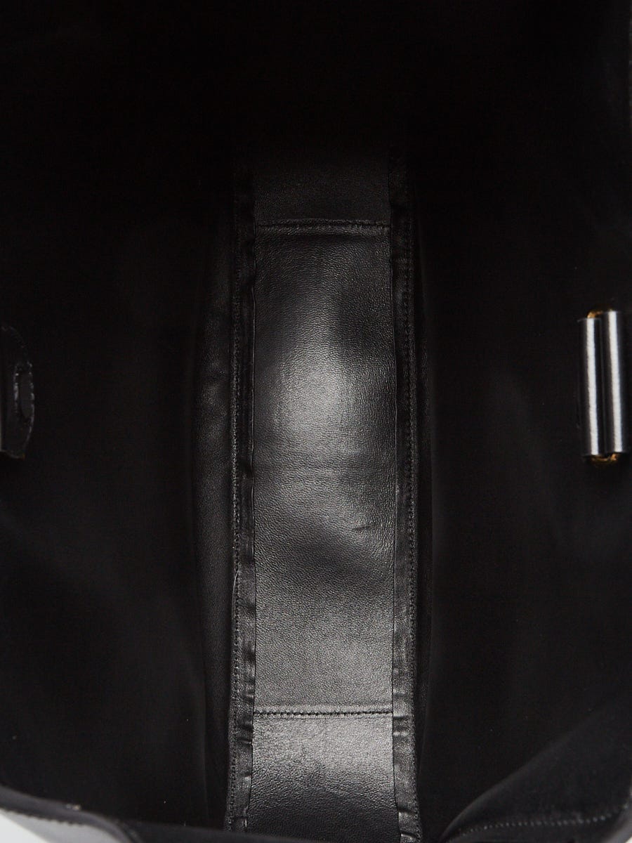 Prada Black Leather Large Topstitch Hobo Bag | Yoogi's Closet