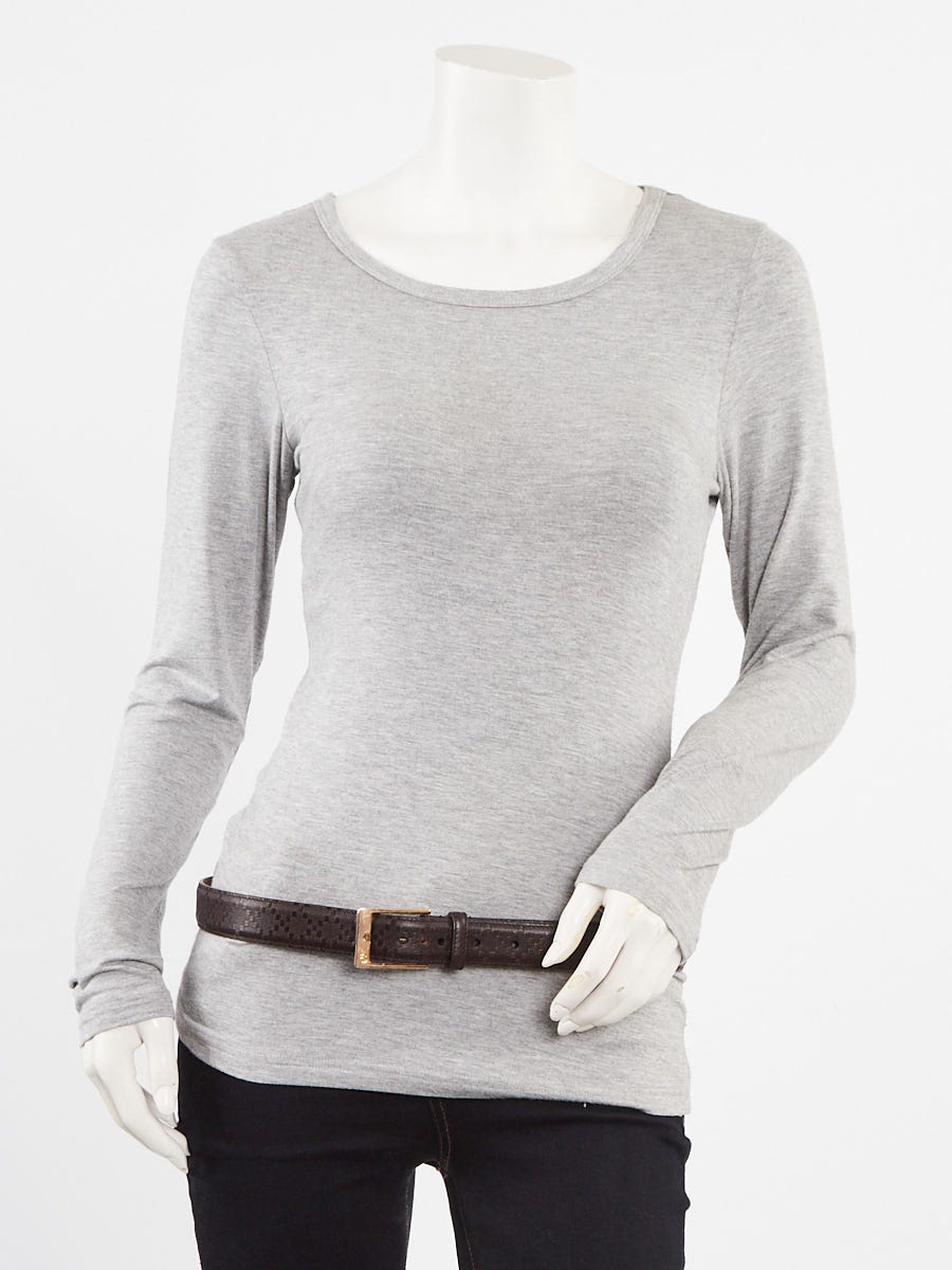 Gucci Black Diamante Textured Leather Belt Size 95/38