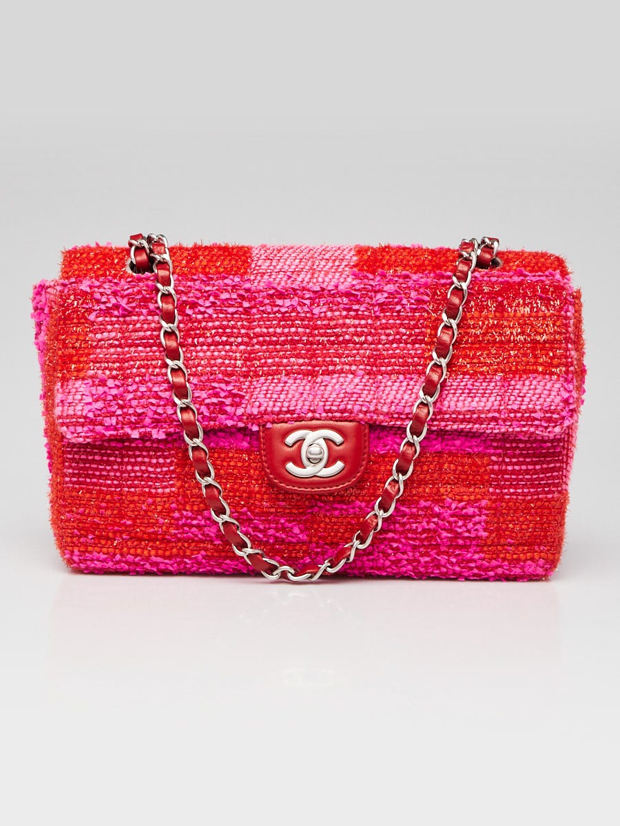 Chanel pink fabric online bag