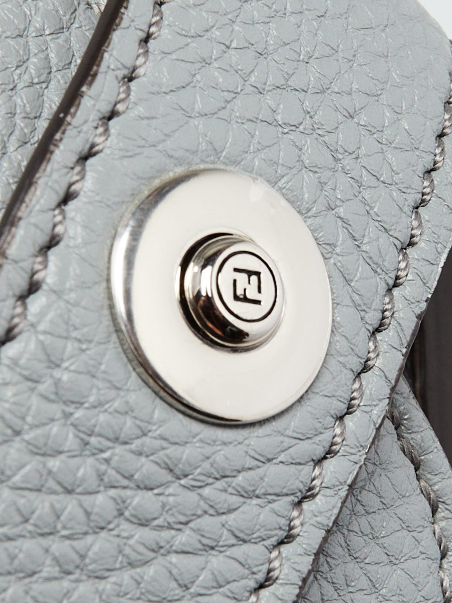 Fendi Grey Calf Leather Peekaboo ISEEU Mini Satchel Bag