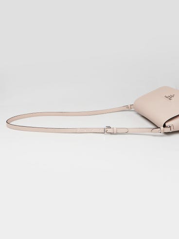 Prada Pink Pebbled Leather Small Flou Shoulder Bag - 1BD314 | Yoogi\'s Closet