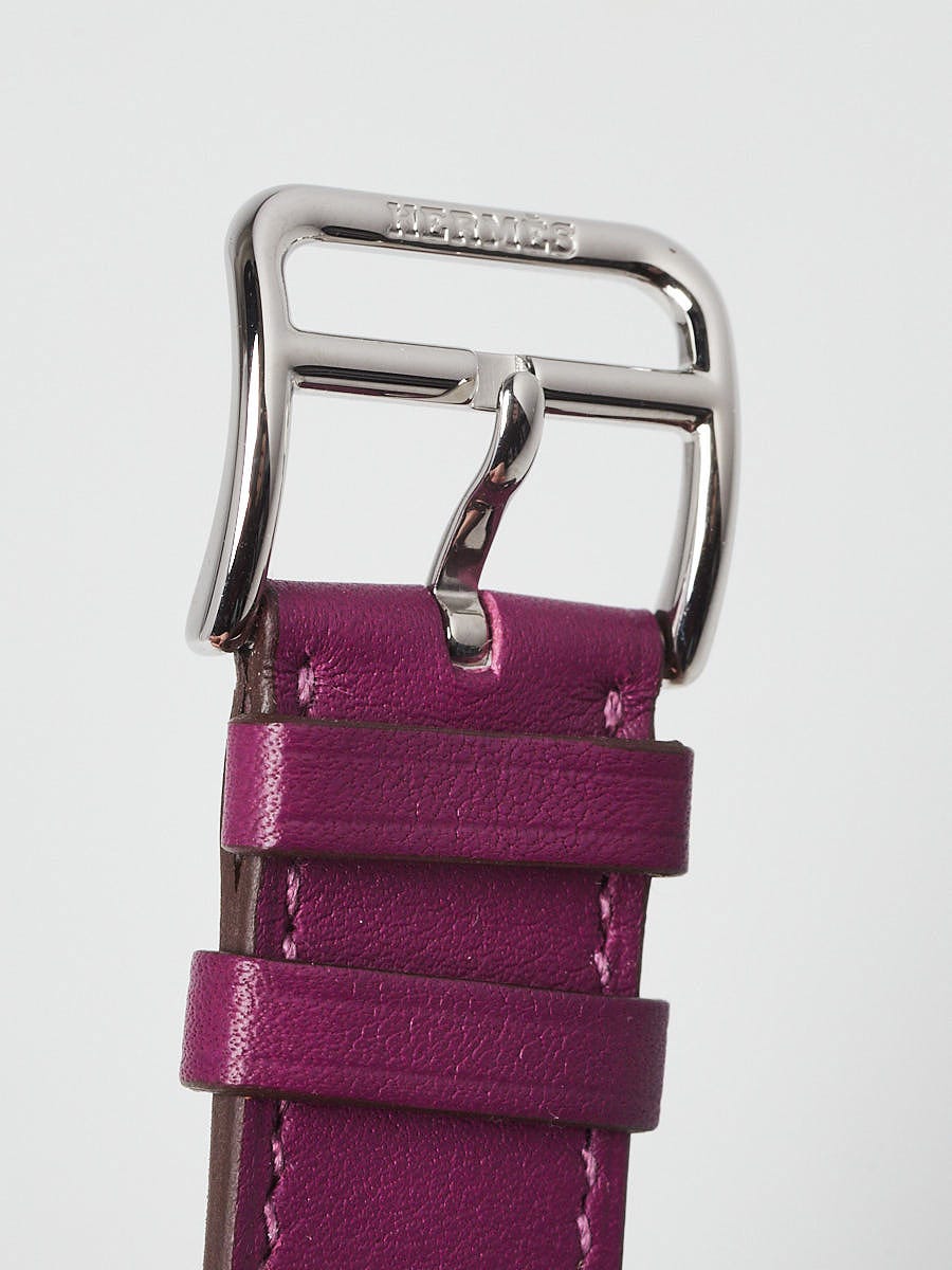 Hermes 40mm Anemone Swift Leather Single Tour Apple Watch Strap
