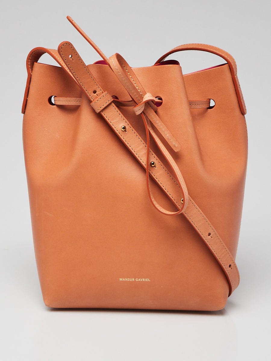 Mansur Gavriel Cammello Rosa Vegetable Leather Bucket Bag