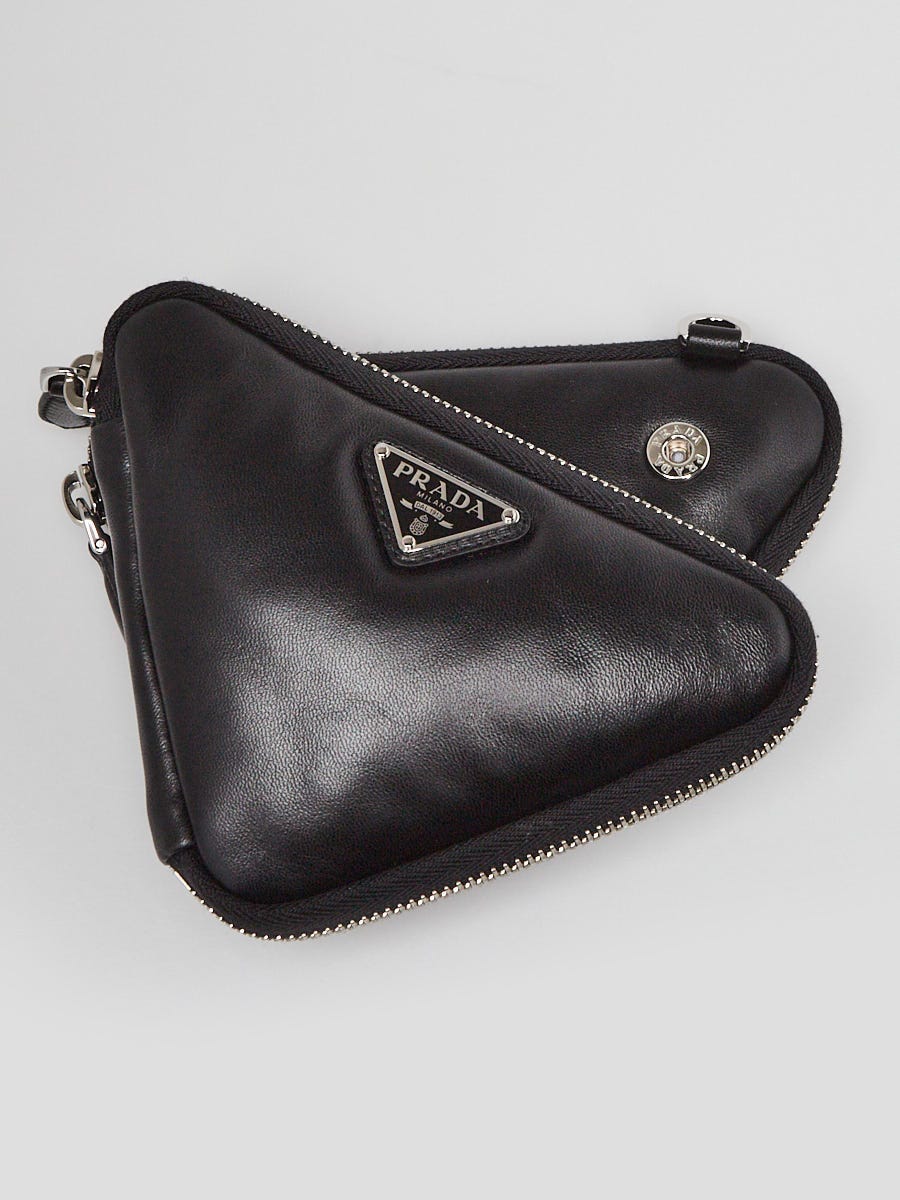 Black triangle mini purse top