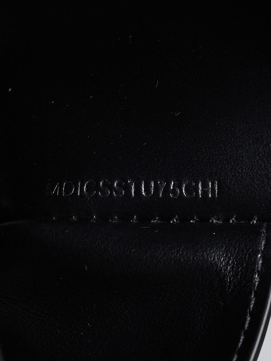 Burberry Black Grained Leather TB Compact Lark Wallet | Yoogi's Closet