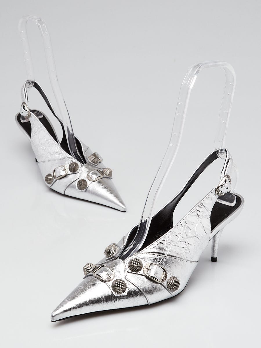 Balenciaga heels silver online