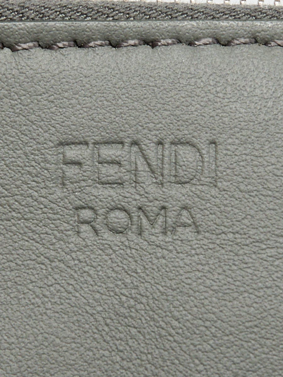 Fendi Pink/White/Grey Leather Triplette Clutch Bag 8BS001