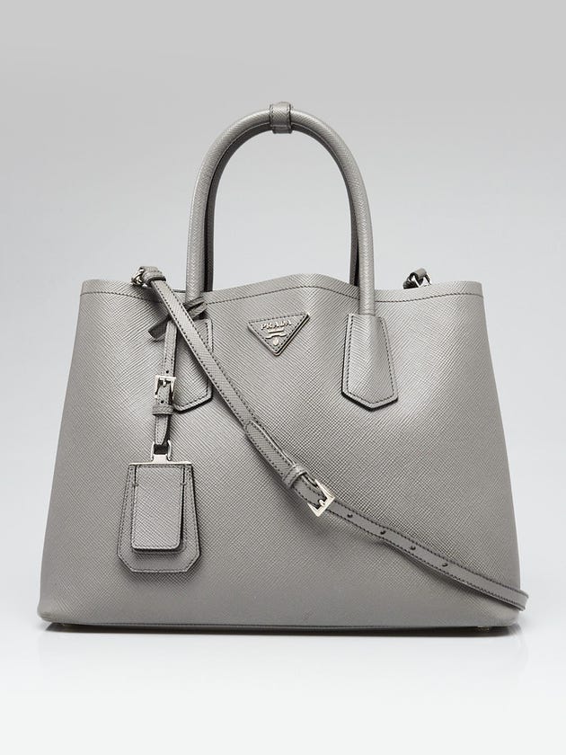 Prada Marmo Saffiano Lux Leather Double Handle Small Tote Bag 1BG775