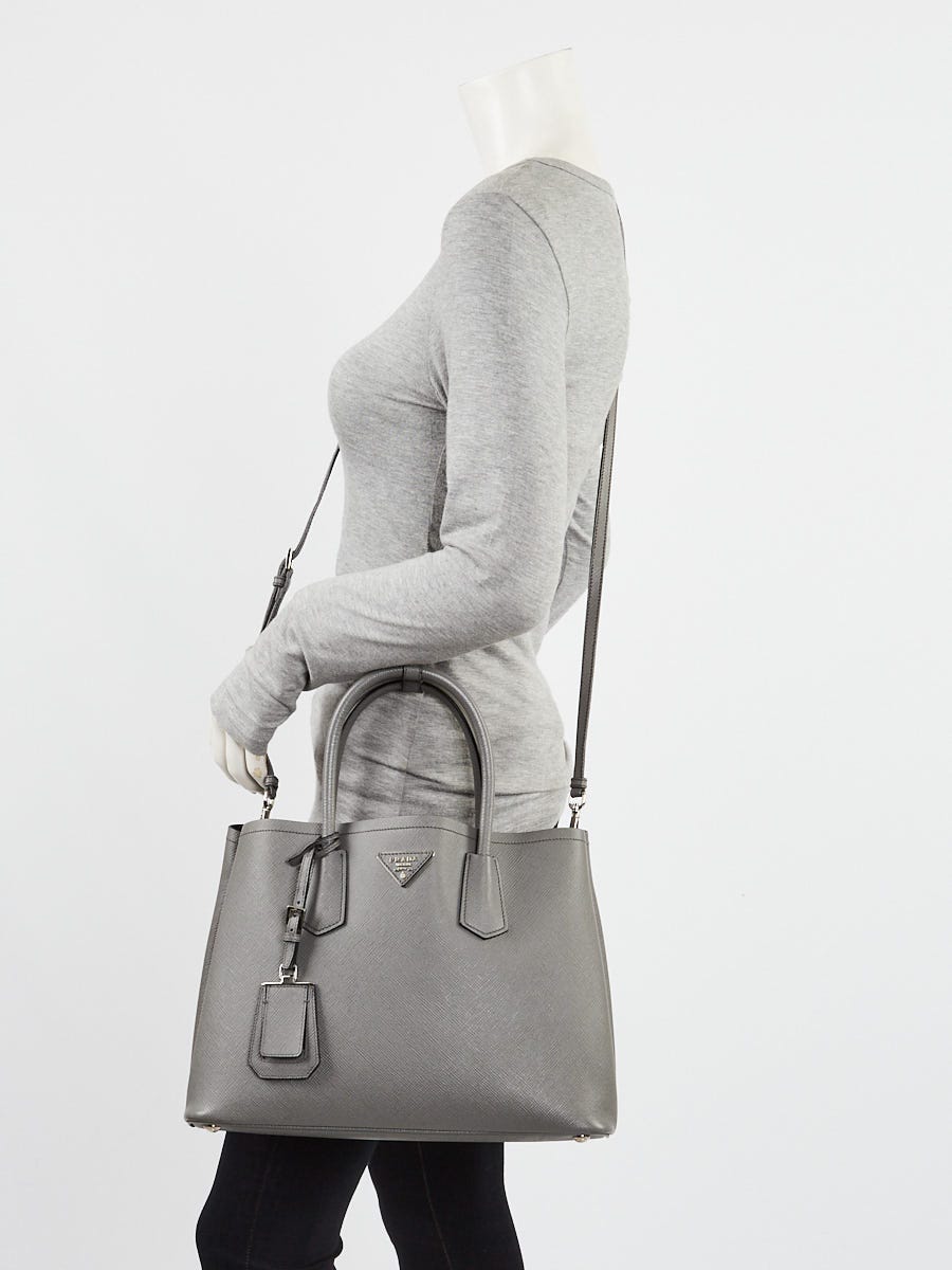 Prada Marmo Saffiano Lux Leather Double Handle Small Tote Bag 1BG775