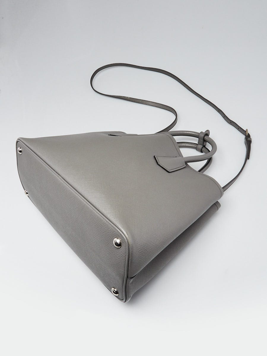 Prada Marmo Saffiano Lux Leather Double Handle Small Tote Bag