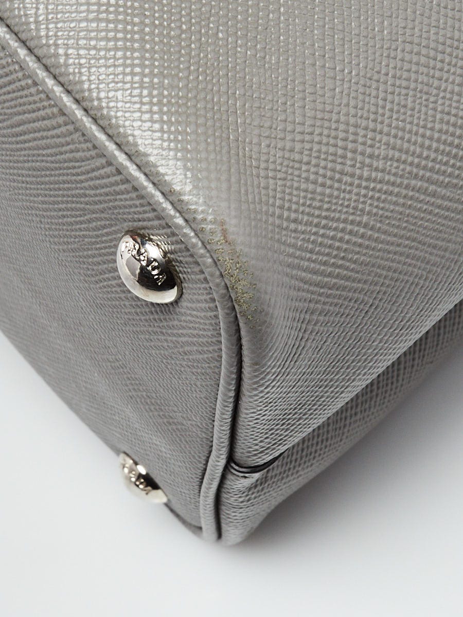 Prada Marmo Saffiano Lux Leather Double Handle Small Tote Bag