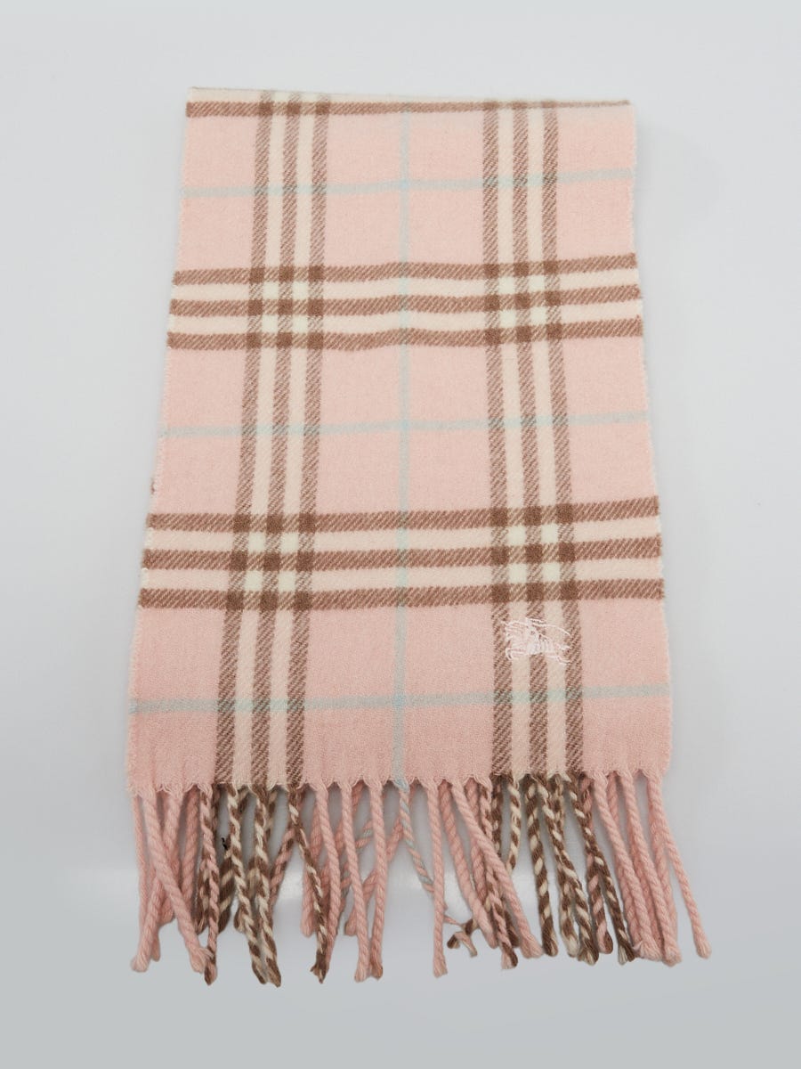 Burberry pink shop scarf sale