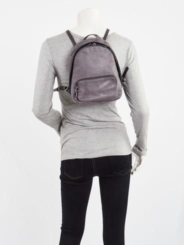 falabella mini backpack white Stella McCartney Shaggy Deer Powder 1849459 FASHIONPHILE chic piece that will get you through the say in style. Stella McCartney Falabella Black Silver