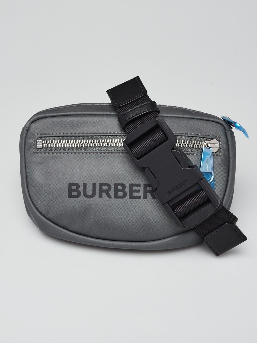 Burberry Charcoal Grey Nylon Cannon Bum Bag - Yoogi's Closet