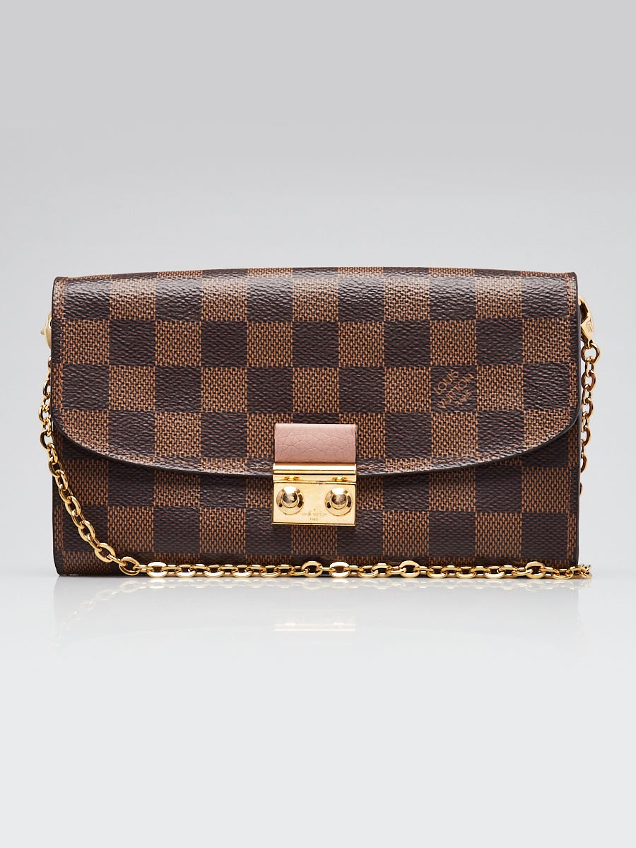 LOUIS VUITTON チェーンデザイン バンドー Louis Vuitton Damier Canvas Croisette Chain Wallet Bag | Yoogi's