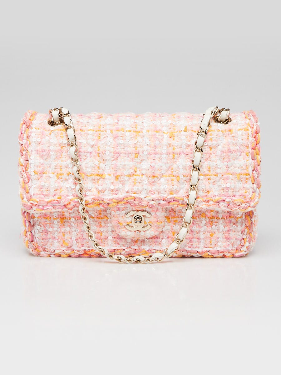 Chanel tweed hot sale bag pink