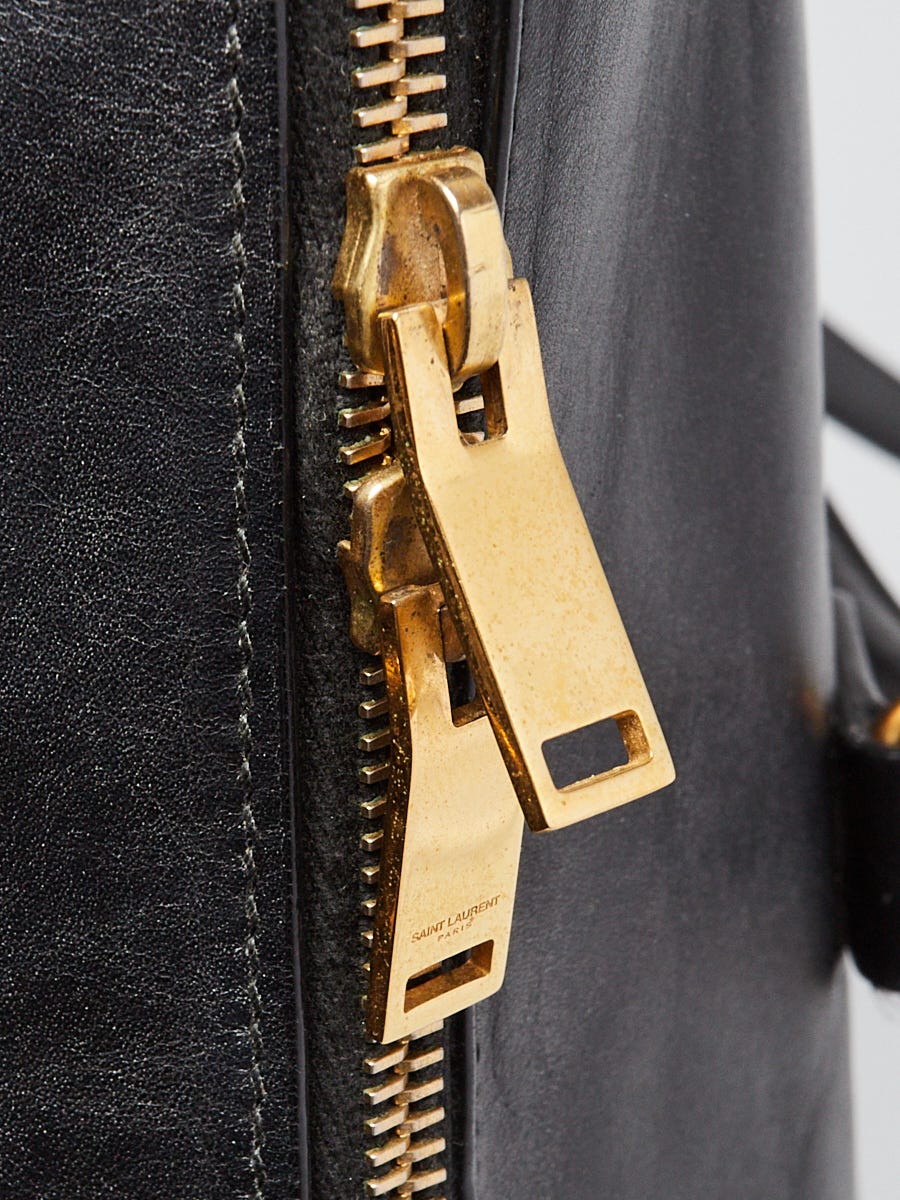 Yves Saint Laurent Black/Beige Bicolor Calfskin Leather Yves Saint Laurent Black/Beige Bicolor Calfskin Leather