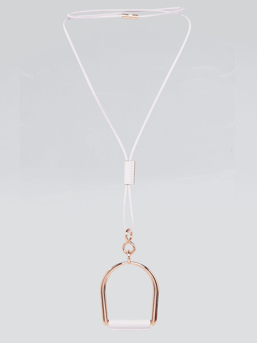 【HERMES】Heritage Equestre pendant, large model Hermès Heritage Equestre Pendant Necklace - Palladium-Plated