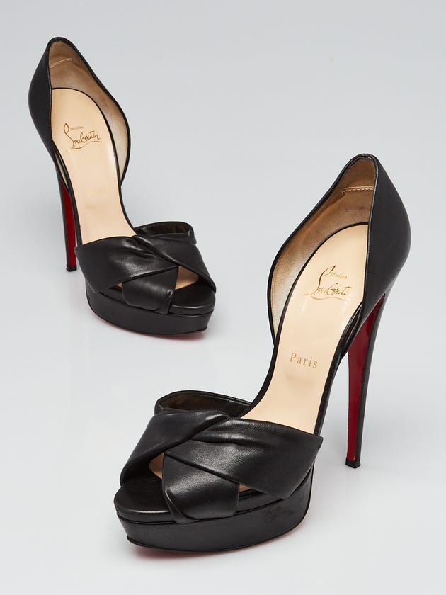 Christian Louboutin Black Leather Volpi 150 Pumps Size 10/40.5