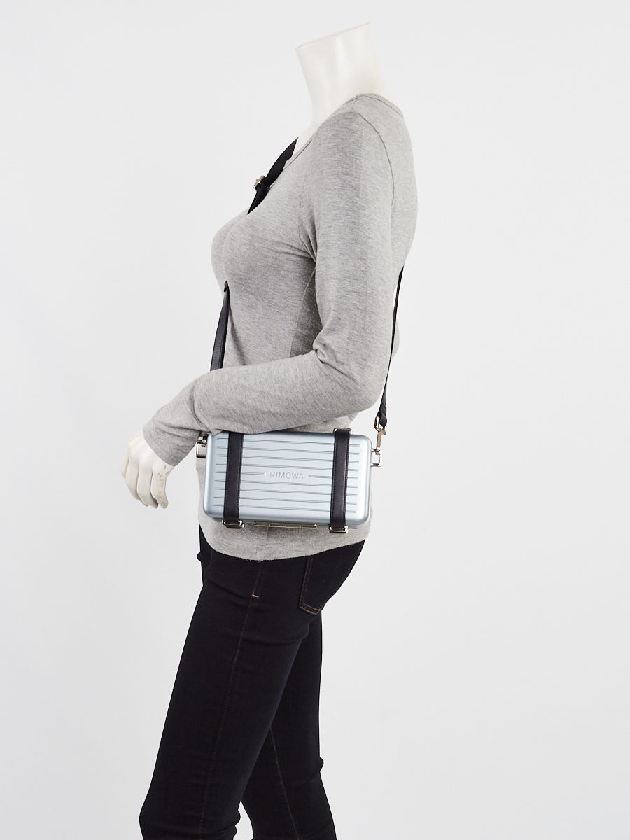 Christian Dior x Rimowa Silver Aluminum/Black Leather