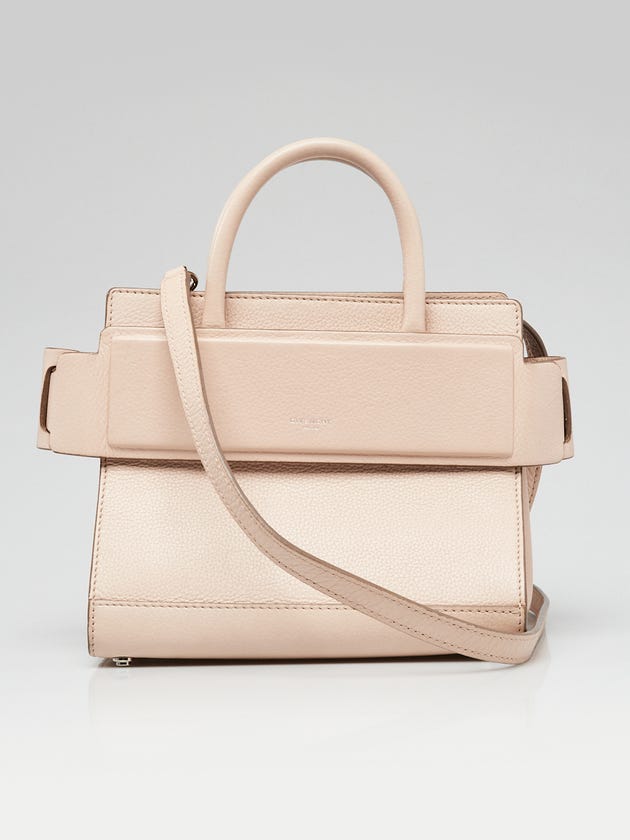 Givenchy Beige Pebbled Calfskin Leather Mini Horizon Tote Bag
