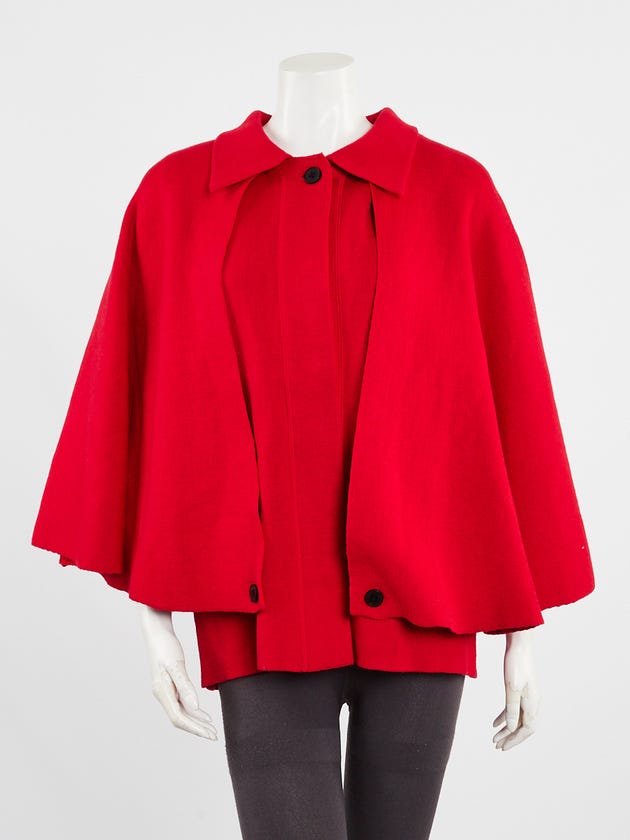 Christian Dior Red Cotton Cape Size 4/40