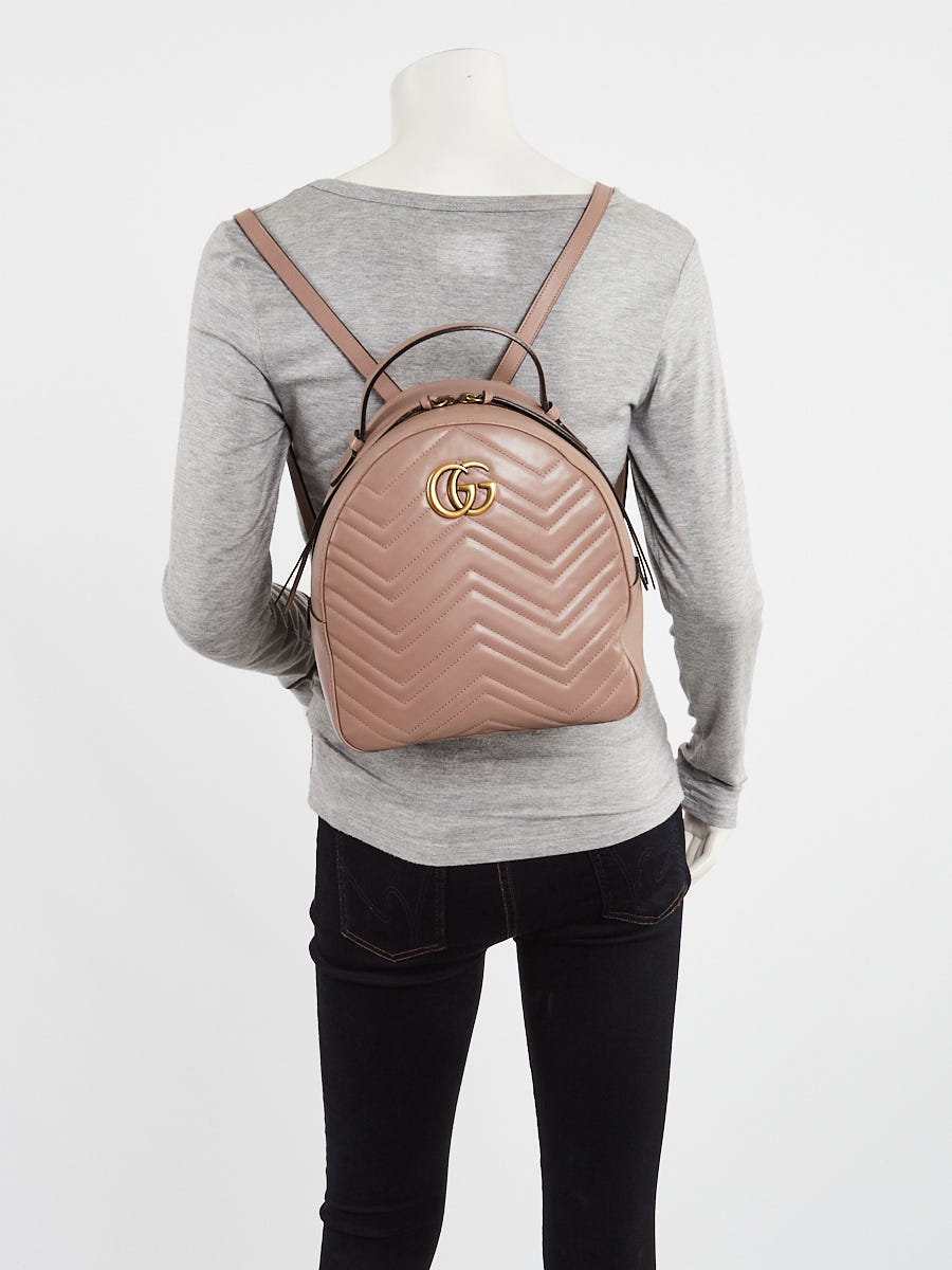 Gg marmont shop quilted leather backpack