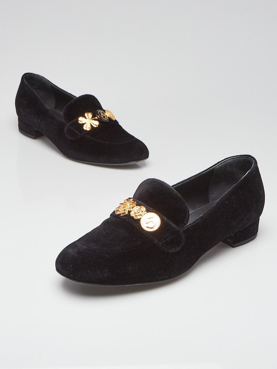 Chanel hot sale loafers velvet