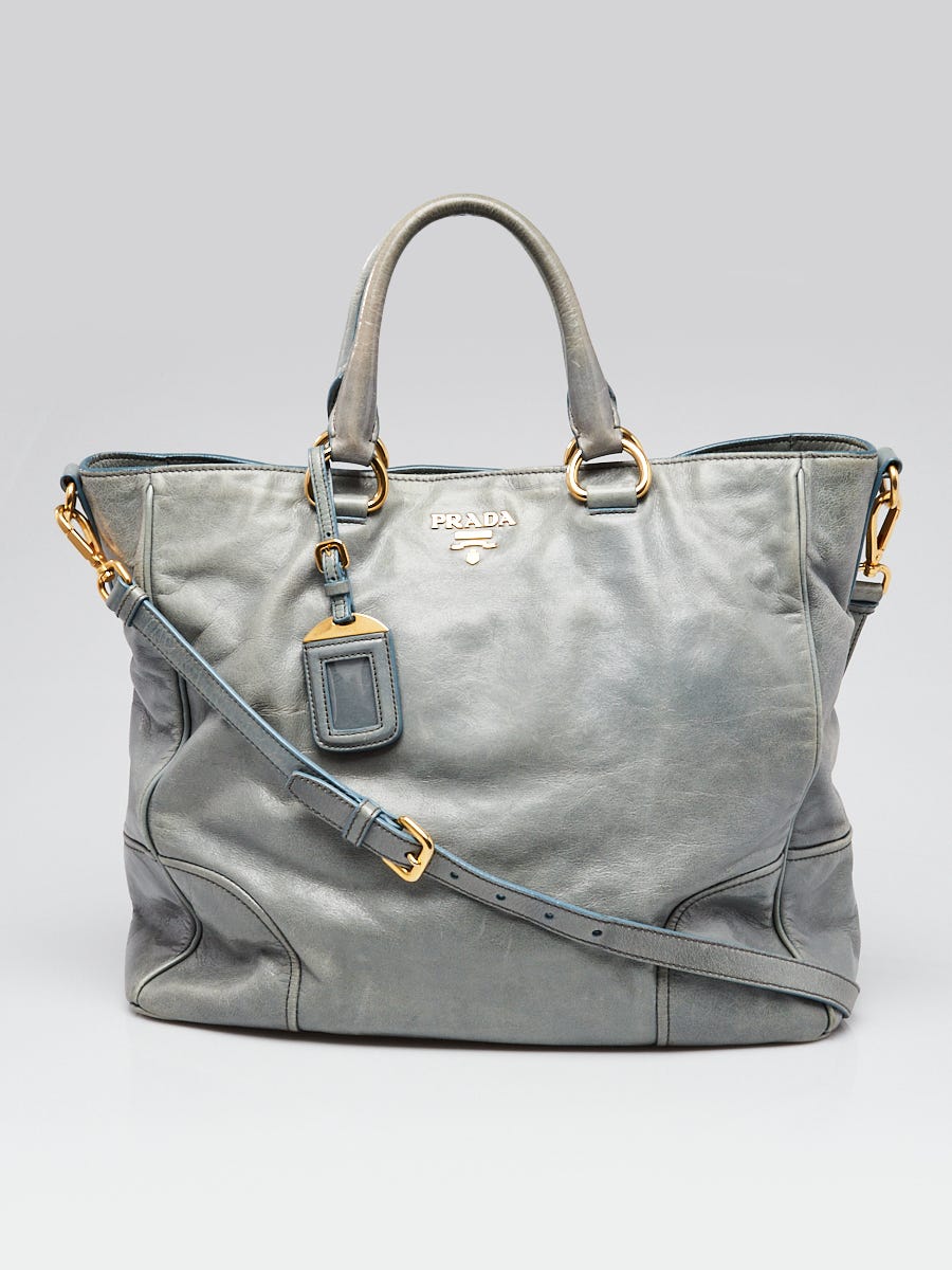 【関税&送料込】Prada Sand Leather Shopping Bag Prada Sand Canvas Handbag | italist