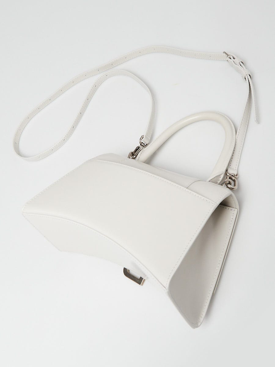 ハンドバッグ BALENCIAGA HOURGLASS SMALL HANDBAG IN WHITE MATTE CALFSKIN Women's Hourglass Handbag Small in White | Balenciaga US