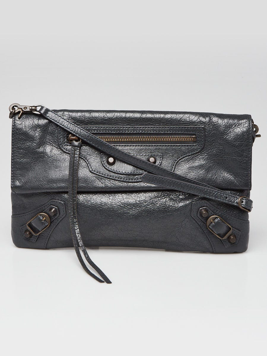 Balenciaga Fuchsia Grained Leather XL Cloud Clutch Bag | Yoogi's