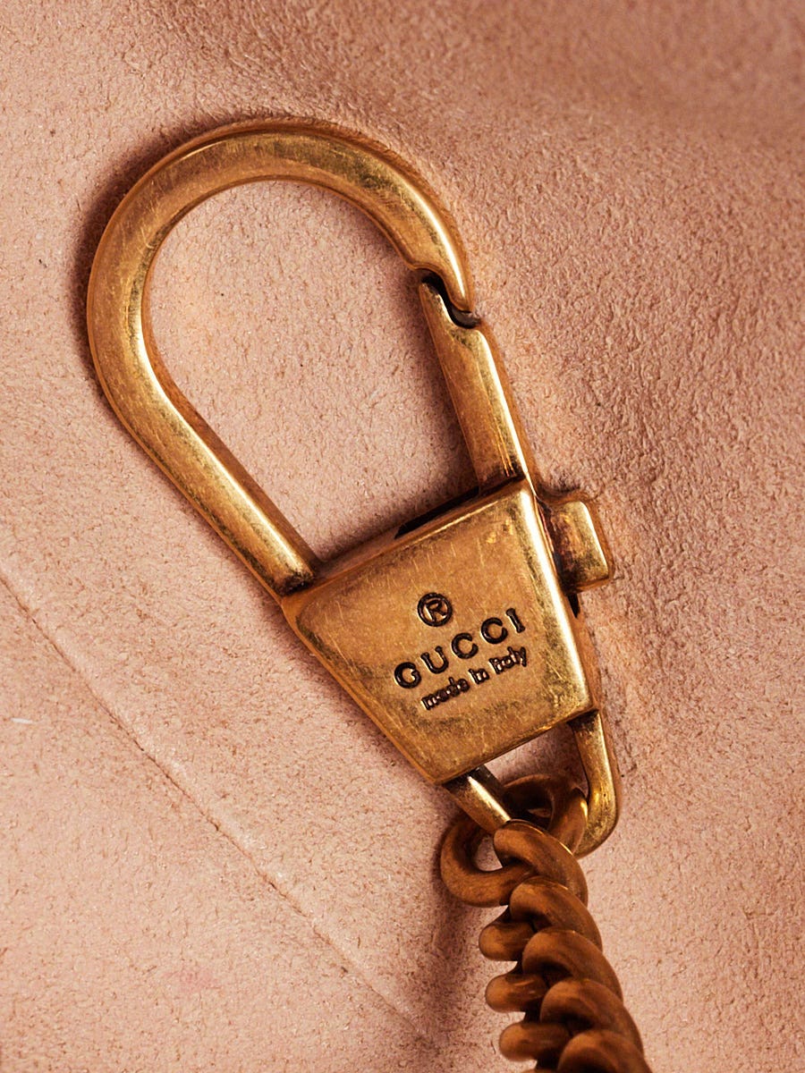 Gucci Red Quilted Leather GG Marmont Matelasse Super Mini