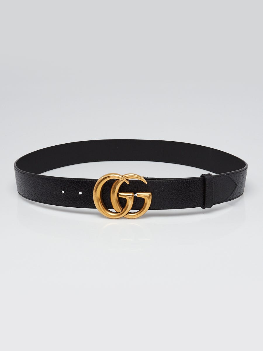 Gucci Double G Leather Belt – Size 100/40 (Fits Men’s 38–40 / Women’s 12–16) ? Gucci belt Black wit double G print nd Gold buckle  main image 4