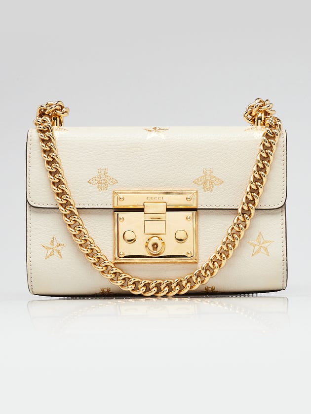 gucci gold bee mini backpack cheap GG Supreme Leather Padded shoulder strap GUCCI SUPREME GG BEES BACKPACK