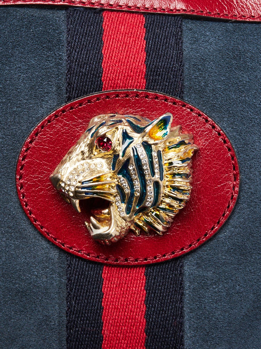 Gucci Blue Suede Large Rajah Tote Bag | Yoogi's Closet