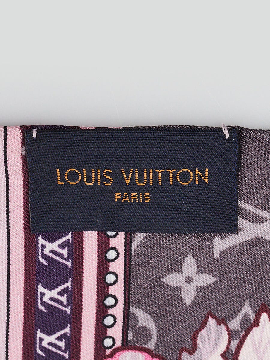 Louis Vuitton Rose Silk Monogram Louis a Paris Print Bandeau