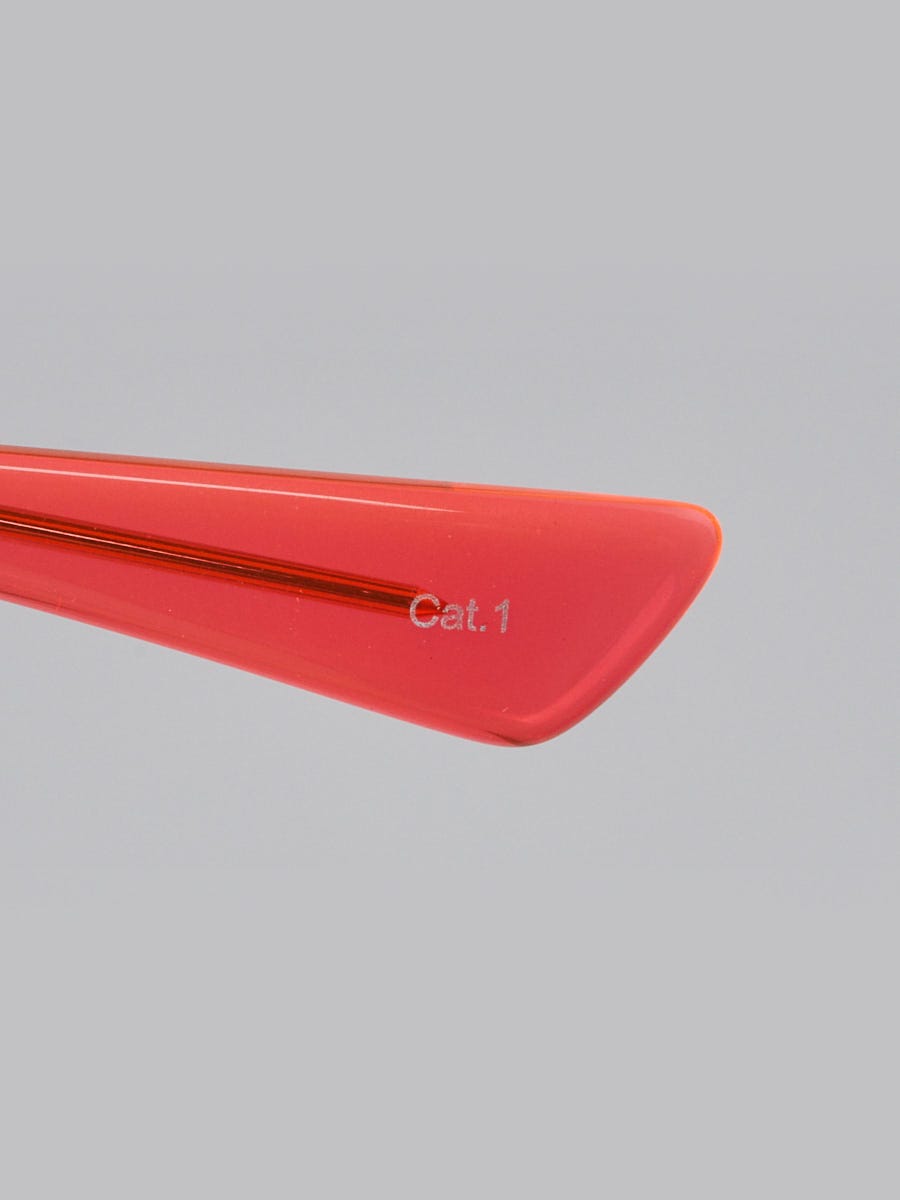 Gucci Pink Transparent Acetate Frame Sunglasses- GG0257S | Yoogi's