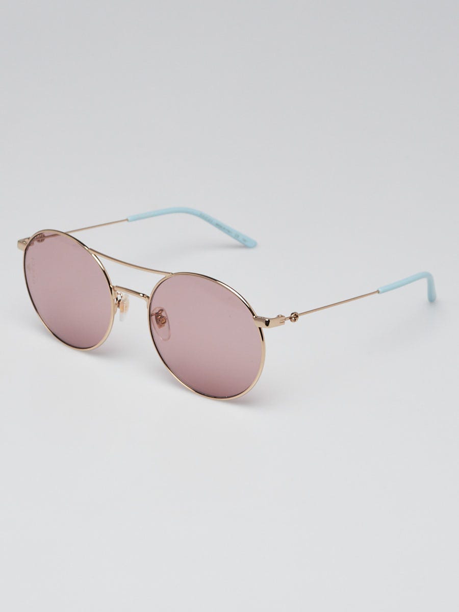 Gucci Goldtone Metal Frame Round Sunglasses-GG0680S  display picture 1