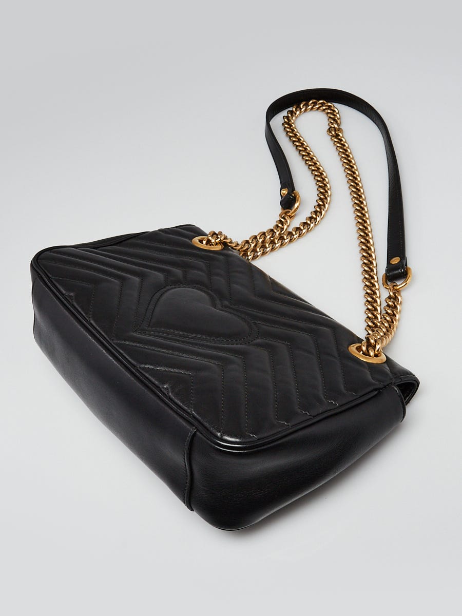 Gucci Black Quilted Leather Marmont Small Matelasse Shoulder Gucci Black Quilted Leather Marmont Small Matelasse Shoulder